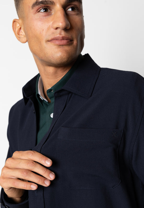 Clean Cut Copenhagen Alfred shirt Shirts L/S Dark Navy