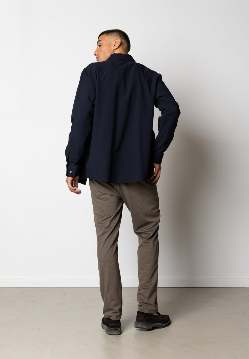 Clean Cut Copenhagen Alfred shirt Shirts L/S Dark Navy