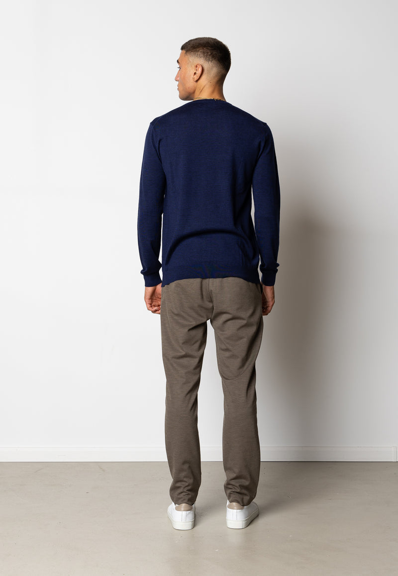 Clean Cut Copenhagen Alfredo merino wool jumper Knit Dark Navy