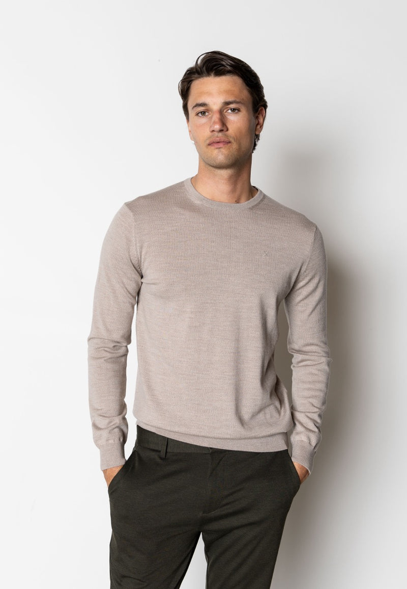 Clean Cut Copenhagen Alfredo merino wool jumper Knit Ecru