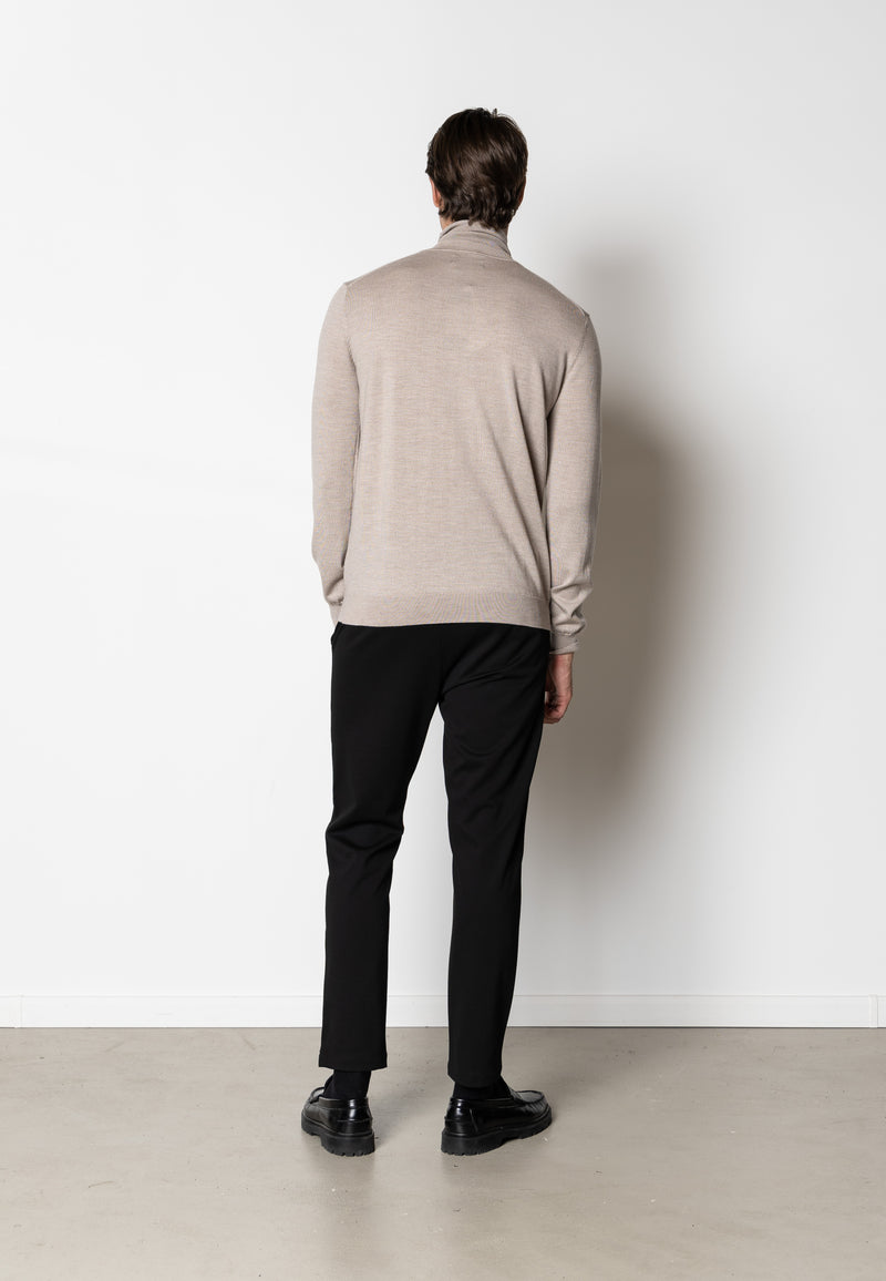 Clean Cut Copenhagen Alfredo merino wool roll neck Knit Ecru