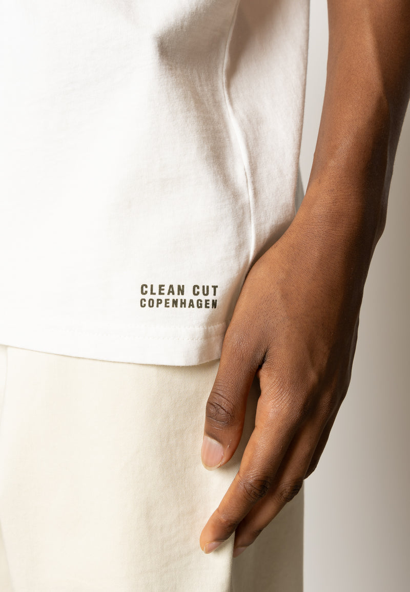 Clean Cut Copenhagen Augustus organic t-shirt T-shirts S/S Ecru