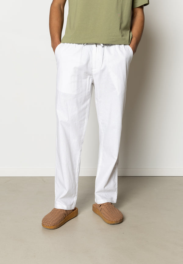 Clean Cut Copenhagen Barcelona cotton/linen pants Pants White
