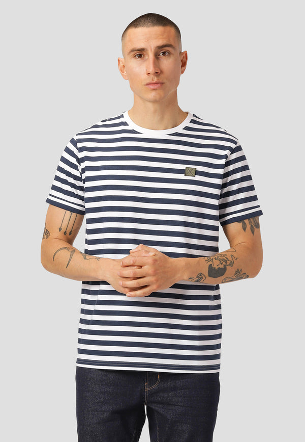 Clean Cut Copenhagen Basic Striped tee SS T-shirts S/S Navy/White