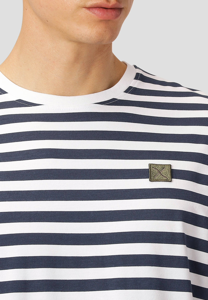 Clean Cut Copenhagen Basic Striped tee SS T-shirts S/S Navy/White