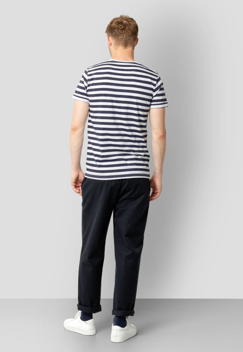 Clean Cut Copenhagen Basic Striped tee SS T-shirts S/S Navy/White