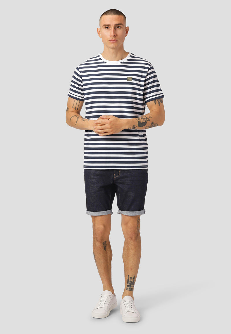 Clean Cut Copenhagen Basic Striped tee SS T-shirts S/S Navy/White