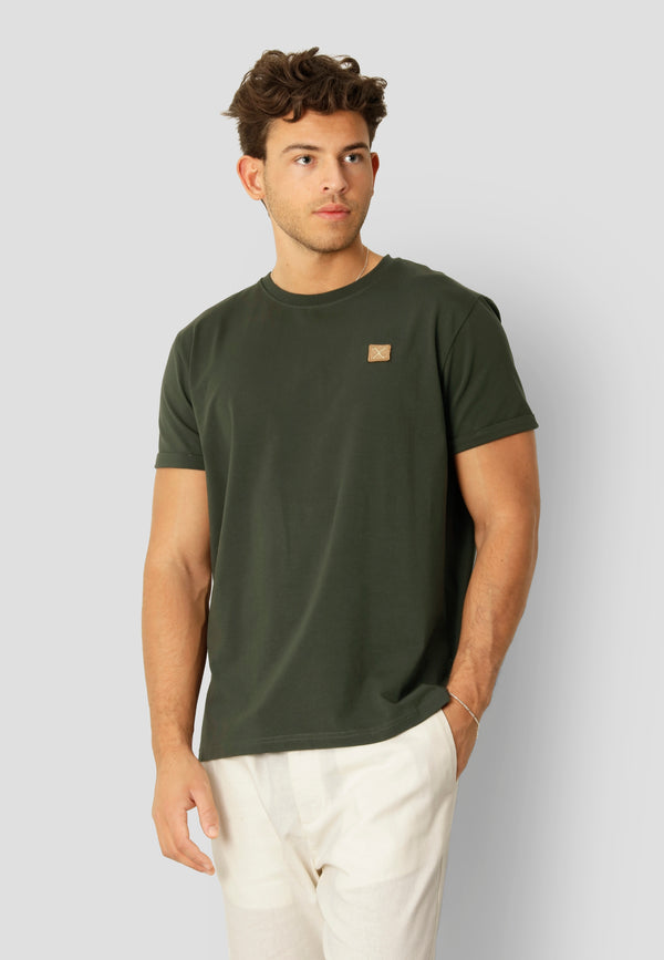 Clean Cut Copenhagen Basic organic cotton t-shirt T-shirts S/S Bottle Green