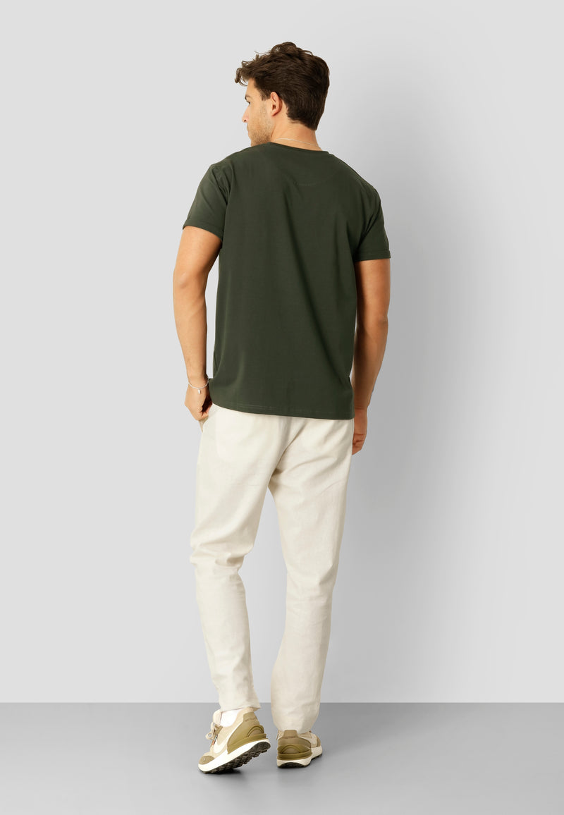 Clean Cut Copenhagen Basic organic cotton t-shirt T-shirts S/S Bottle Green