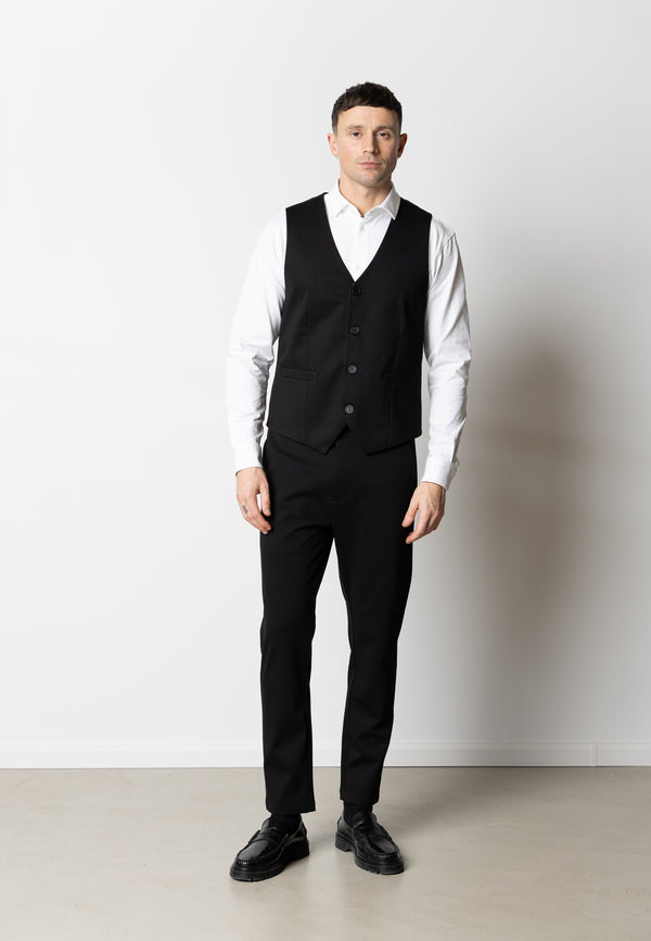 Clean Cut Copenhagen Brendon jersey waistcoat Vest Black