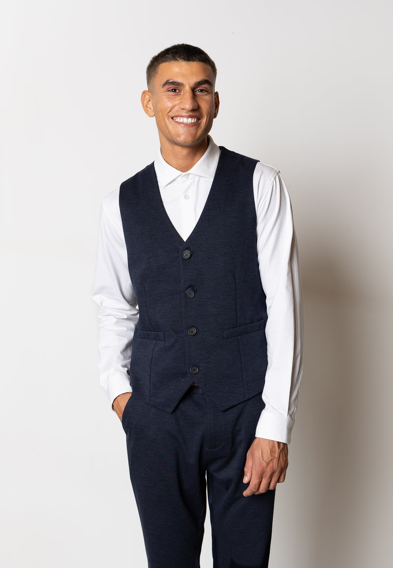 Clean Cut Copenhagen Brendon jersey waistcoat Vest Navy