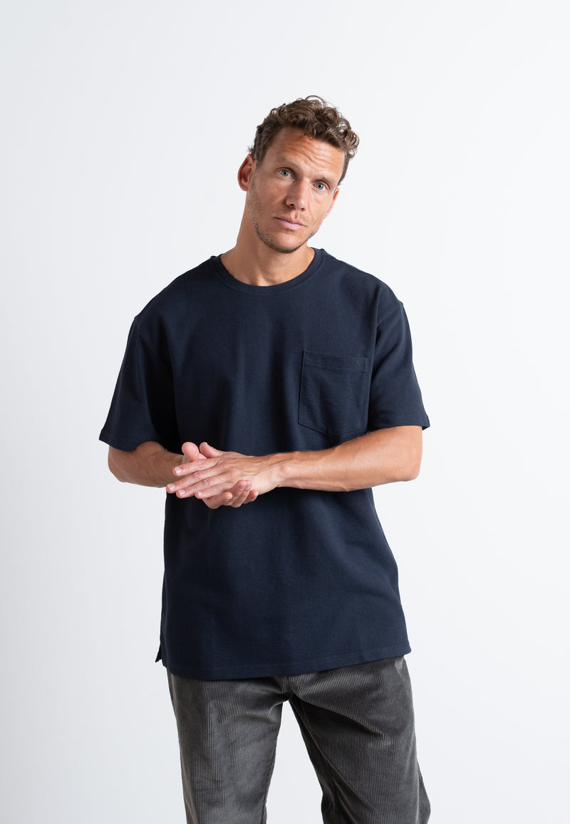 Clean Cut Copenhagen Calton cotton t-shirt T-shirts S/S Dark Navy