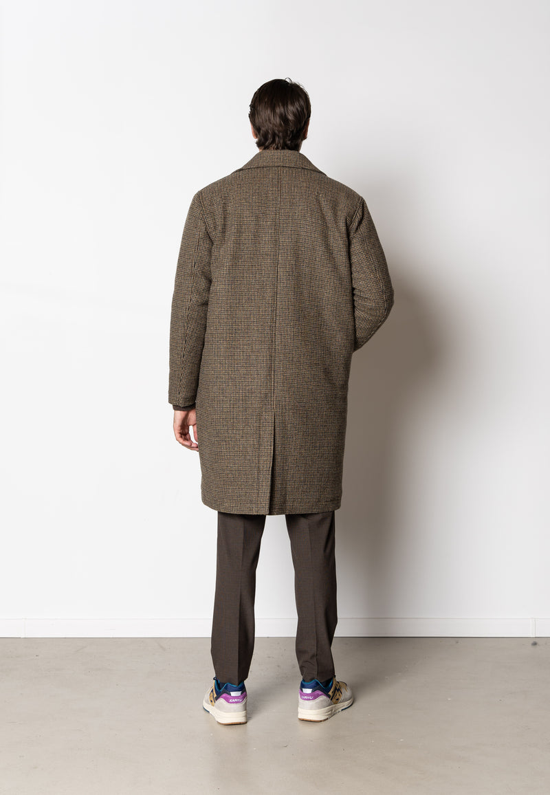 Clean Cut Copenhagen Carlos checked wool coat Jackets Dark khaki/Deep green check