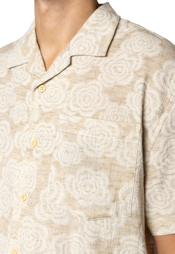 Clean Cut Copenhagen Carter flower shirt Shirts S/S Ecru