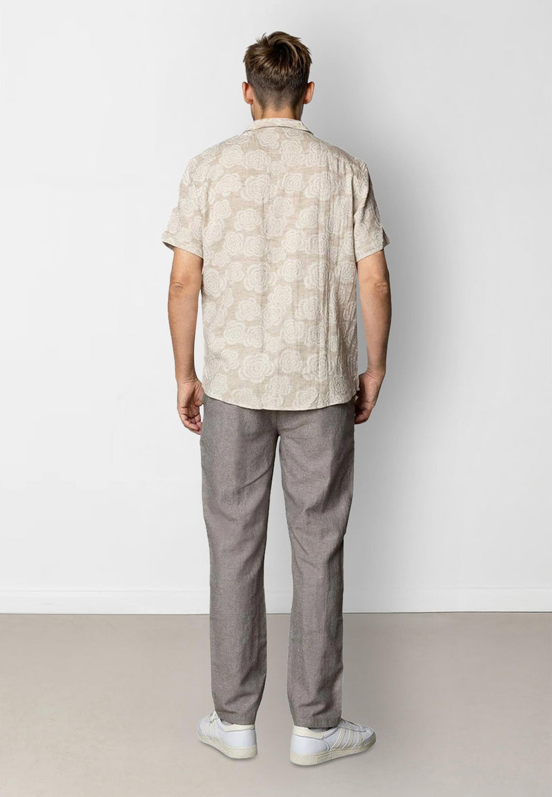 Clean Cut Copenhagen Carter flower shirt Shirts S/S Ecru