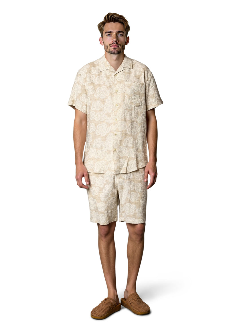 Clean Cut Copenhagen Carter flower shirt Shirts S/S Ecru