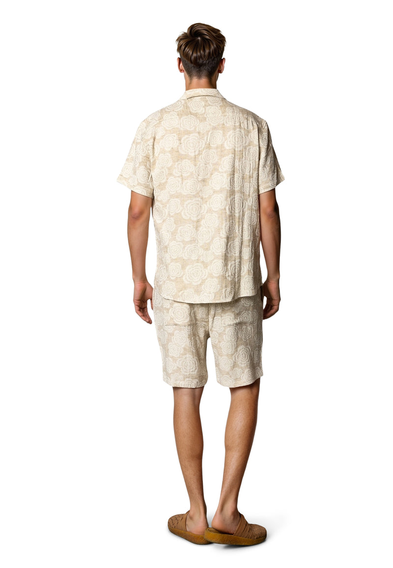 Clean Cut Copenhagen Carter flower shirt Shirts S/S Ecru