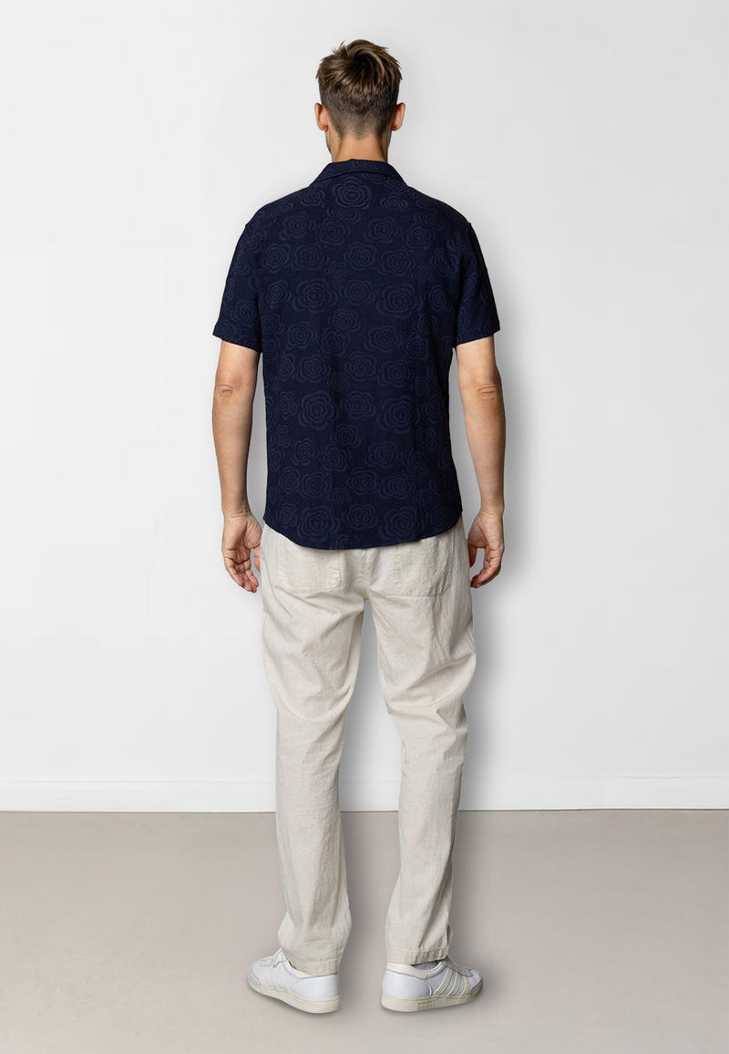 Clean Cut Copenhagen Carter flower shirt Shirts S/S Navy