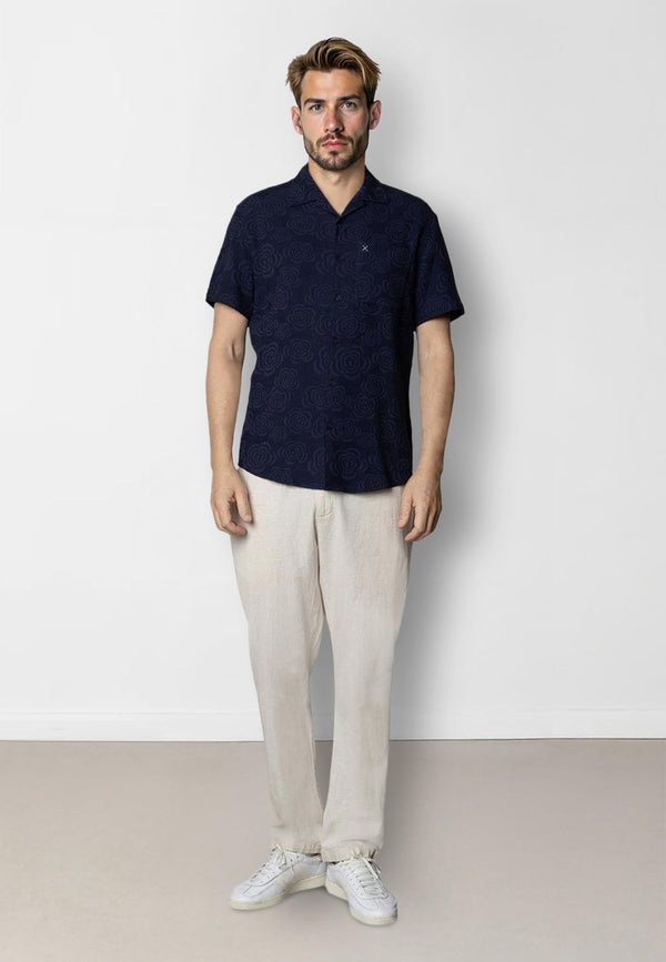 Clean Cut Copenhagen Carter flower shirt Shirts S/S Navy