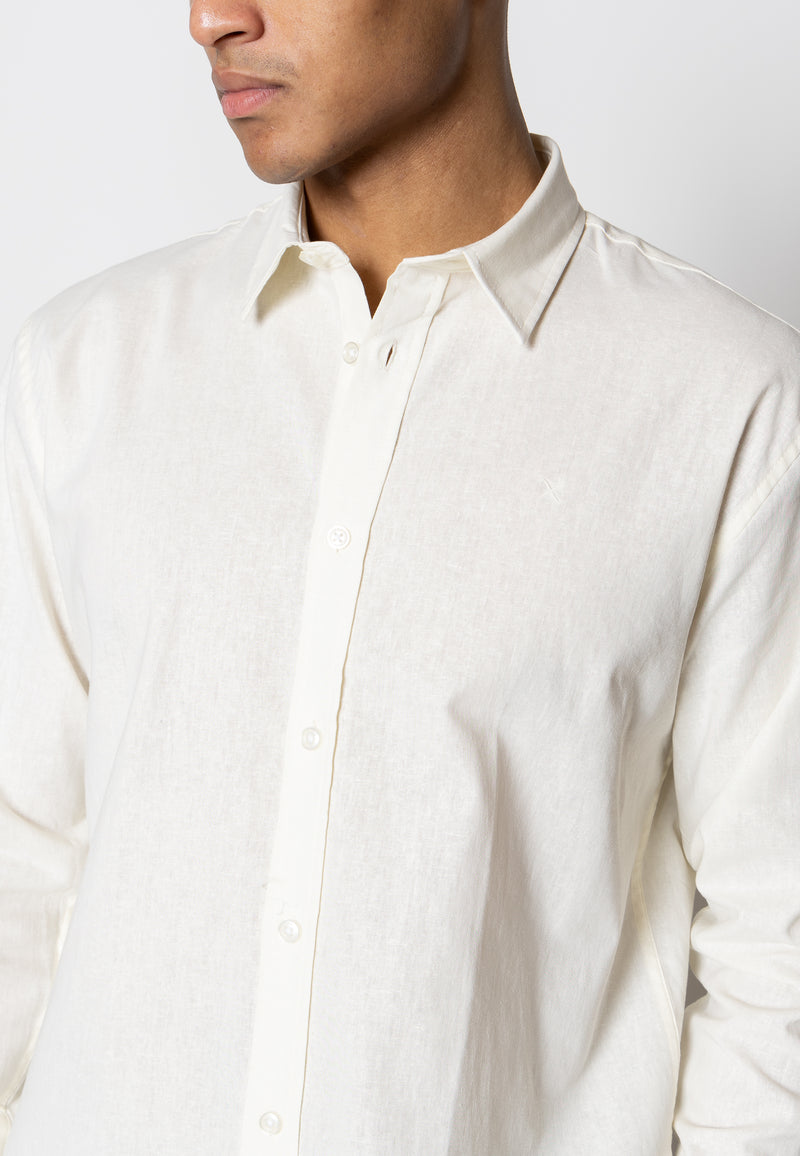 Clean Cut Copenhagen Clean Cut cotton/linen shirt Shirts L/S Ecru