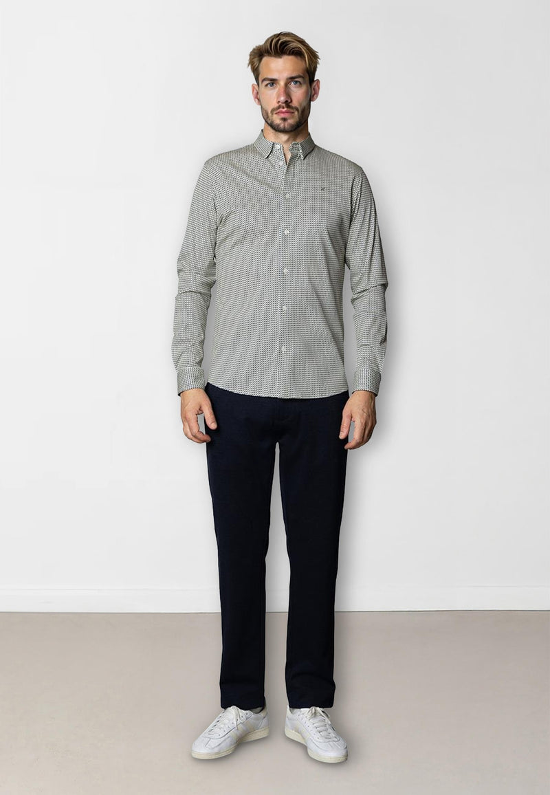 Clean Cut Copenhagen Clean formal AOP shirt Shirts L/S White