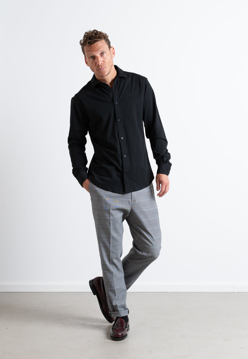 Clean Cut Copenhagen Clean formal stretch shirt Shirts L/S Black