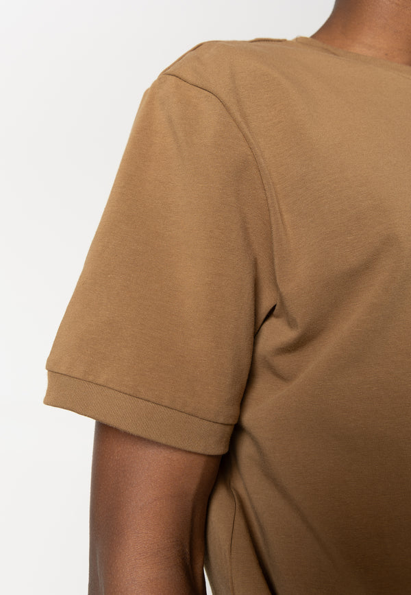 Clean Cut Copenhagen Clean formal t-shirt T-shirts S/S Brown