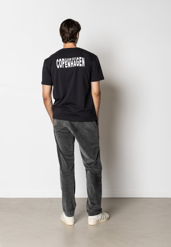 Clean Cut Copenhagen Clean organic printed t-shirt T-shirts S/S Black