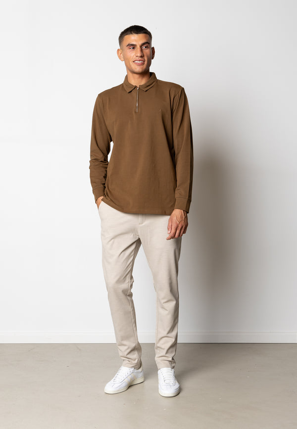 Clean Cut Copenhagen Clean zip polo Polos Brown