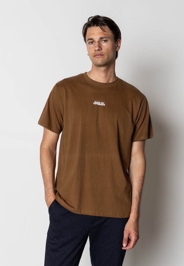 Clean Cut Copenhagen Cohen logo cotton t-shirt T-shirts S/S Brown