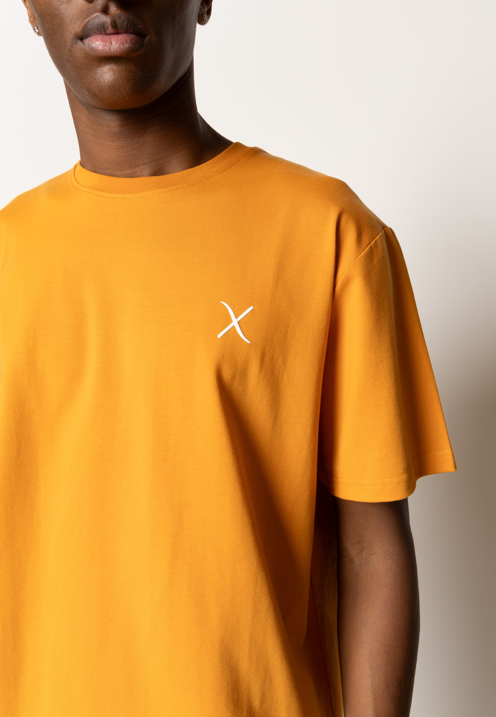 Cross organic logo t shirt Orange eu.cleancutcopenhagen