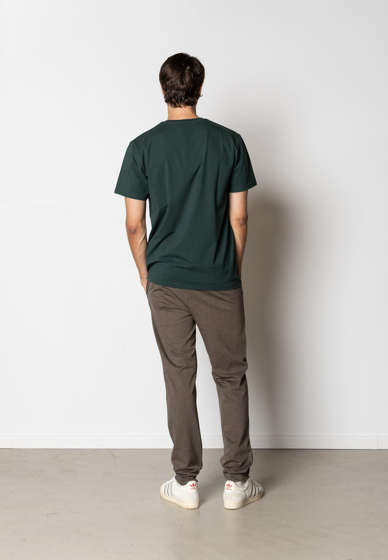 Clean Cut Copenhagen Cross organic logo t-shirt T-shirts S/S Deep Green