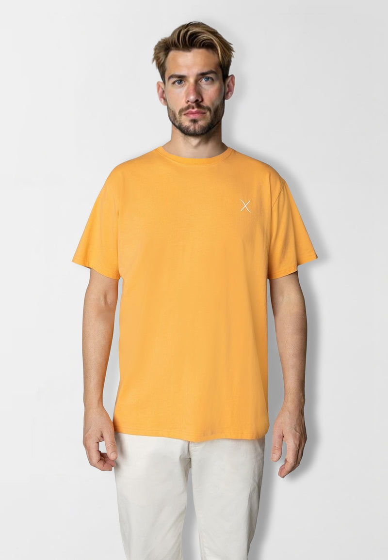 Clean Cut Copenhagen Cross organic logo t-shirt T-shirts S/S Mock Orange