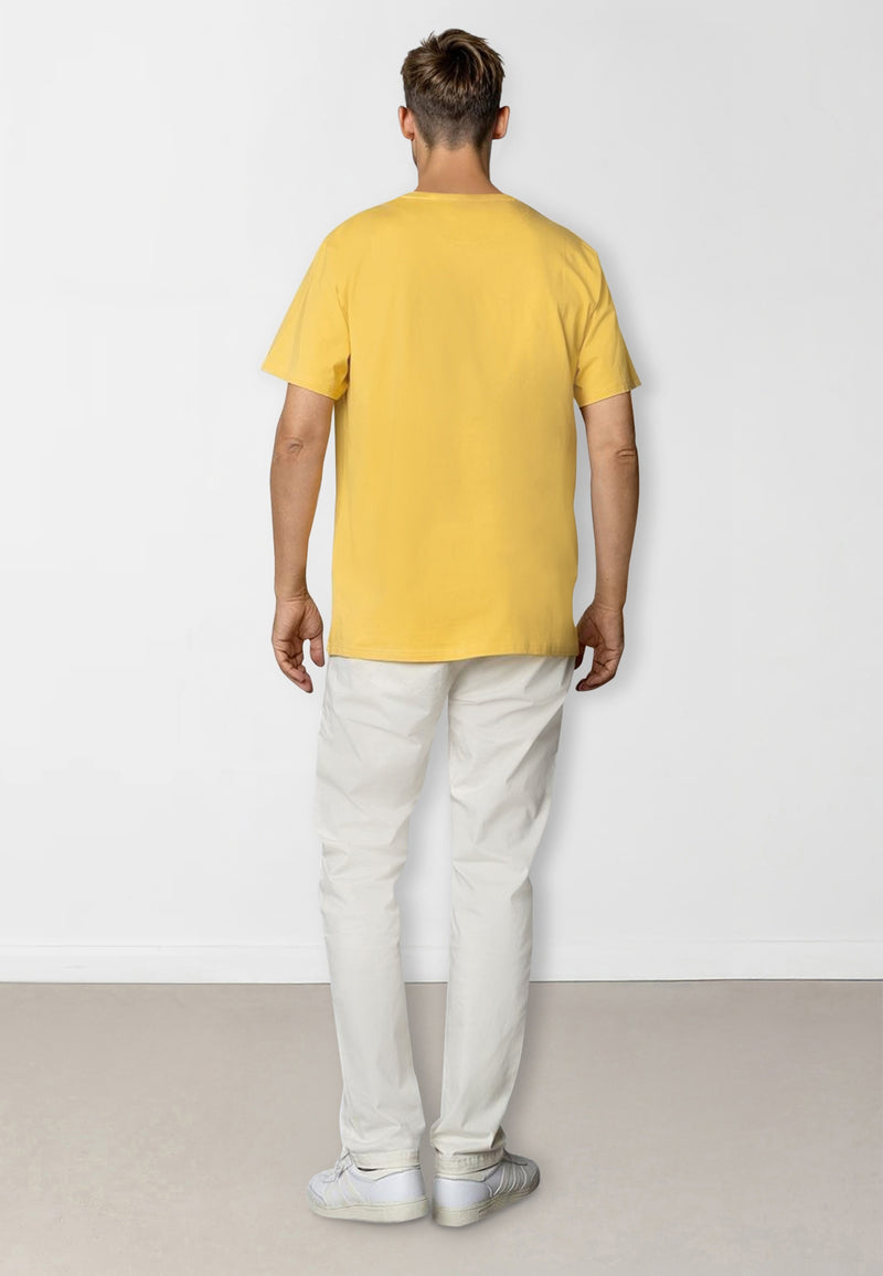 Clean Cut Copenhagen Cross organic logo t-shirt T-shirts S/S Warm Yellow