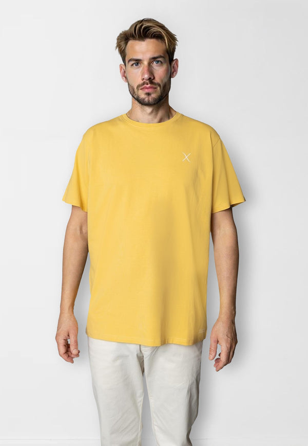 Clean Cut Copenhagen Cross organic logo t-shirt T-shirts S/S Warm Yellow