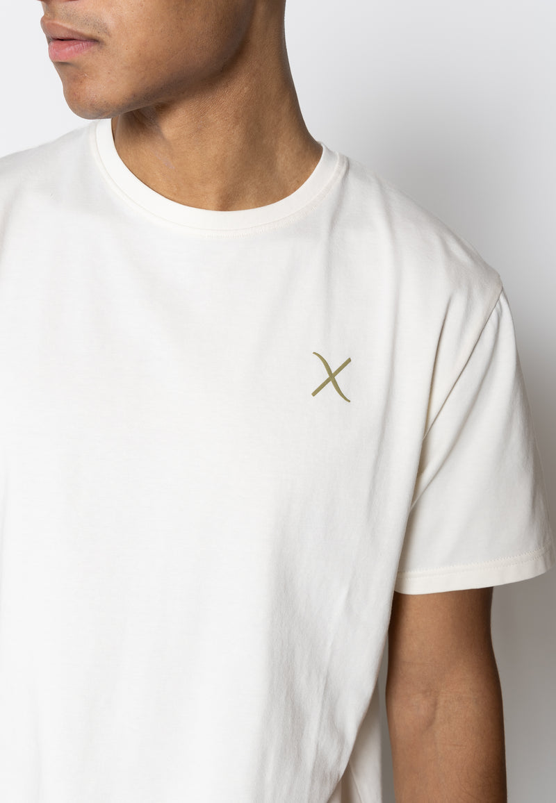 Clean Cut Copenhagen Cross organic logo t-shirt T-shirts S/S White