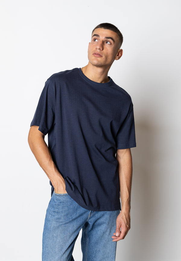 Fat Moose DANE ORGANIC T-SHIRT T-shirts S/S Navy