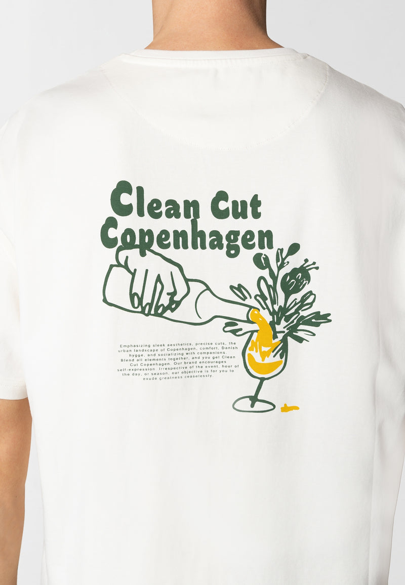 Clean Cut Copenhagen Doug organic cotton t-shirt T-shirts S/S Ecru