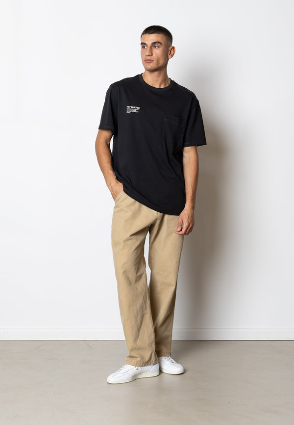 Fat Moose EVAN T-SHIRT T-shirts S/S Black