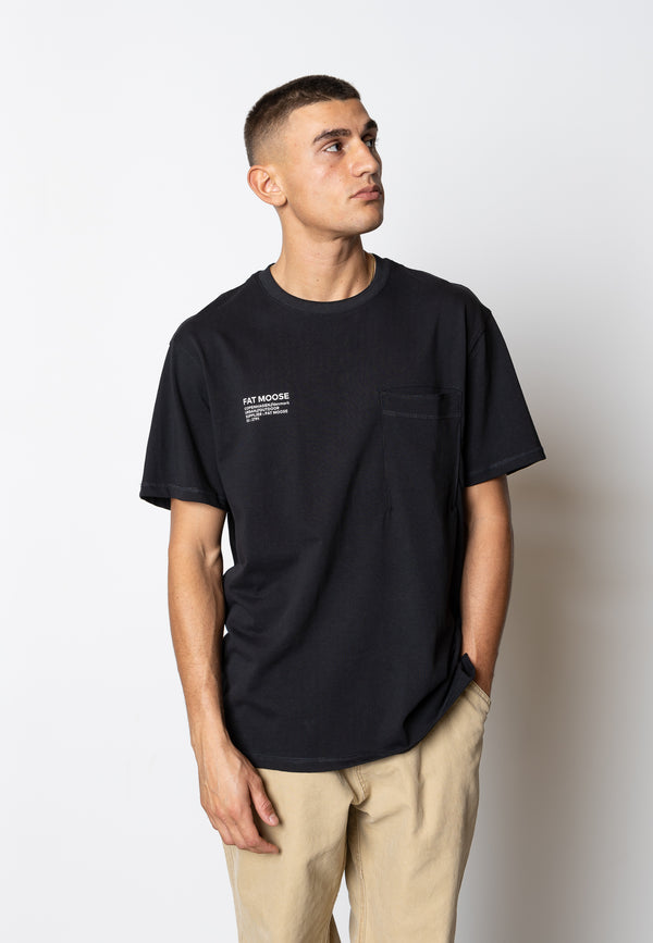 Fat Moose EVAN T-SHIRT T-shirts S/S Black