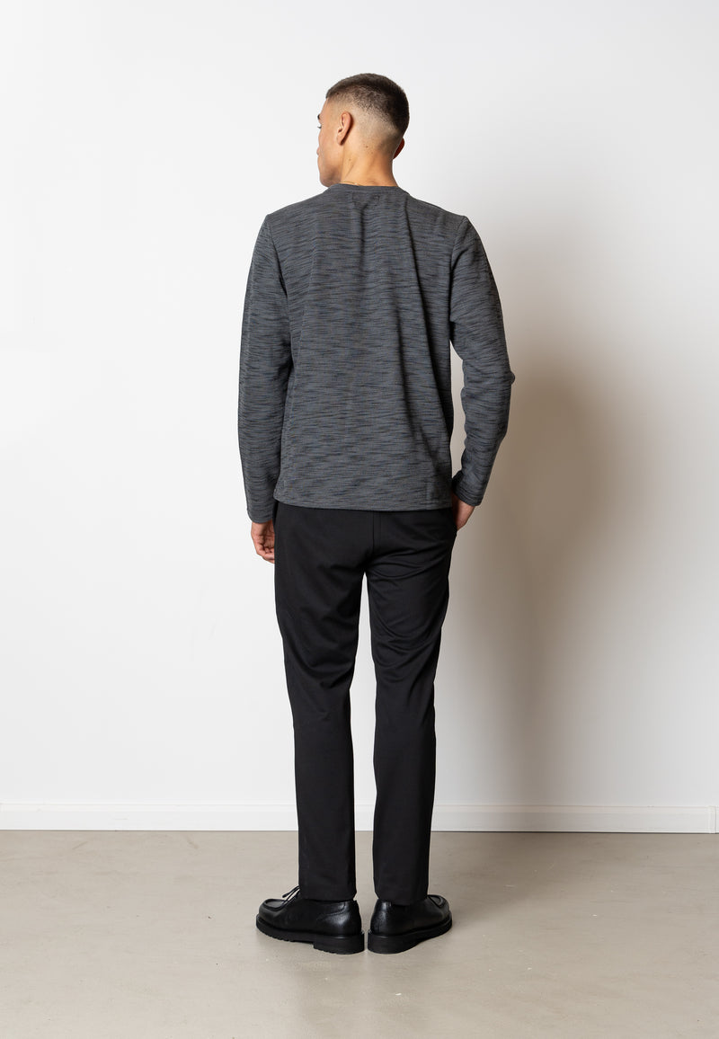 Clean Cut Copenhagen Eddie knitted jumper Knit Dark Grey/Black Melange