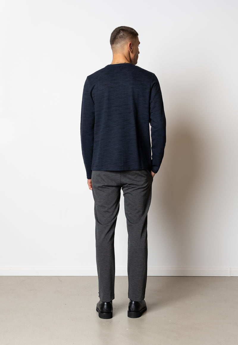 Clean Cut Copenhagen Eddie knitted jumper Knit Navy/Black Melange