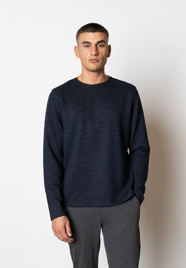 Clean Cut Copenhagen Eddie knitted jumper Knit Navy/Black Melange