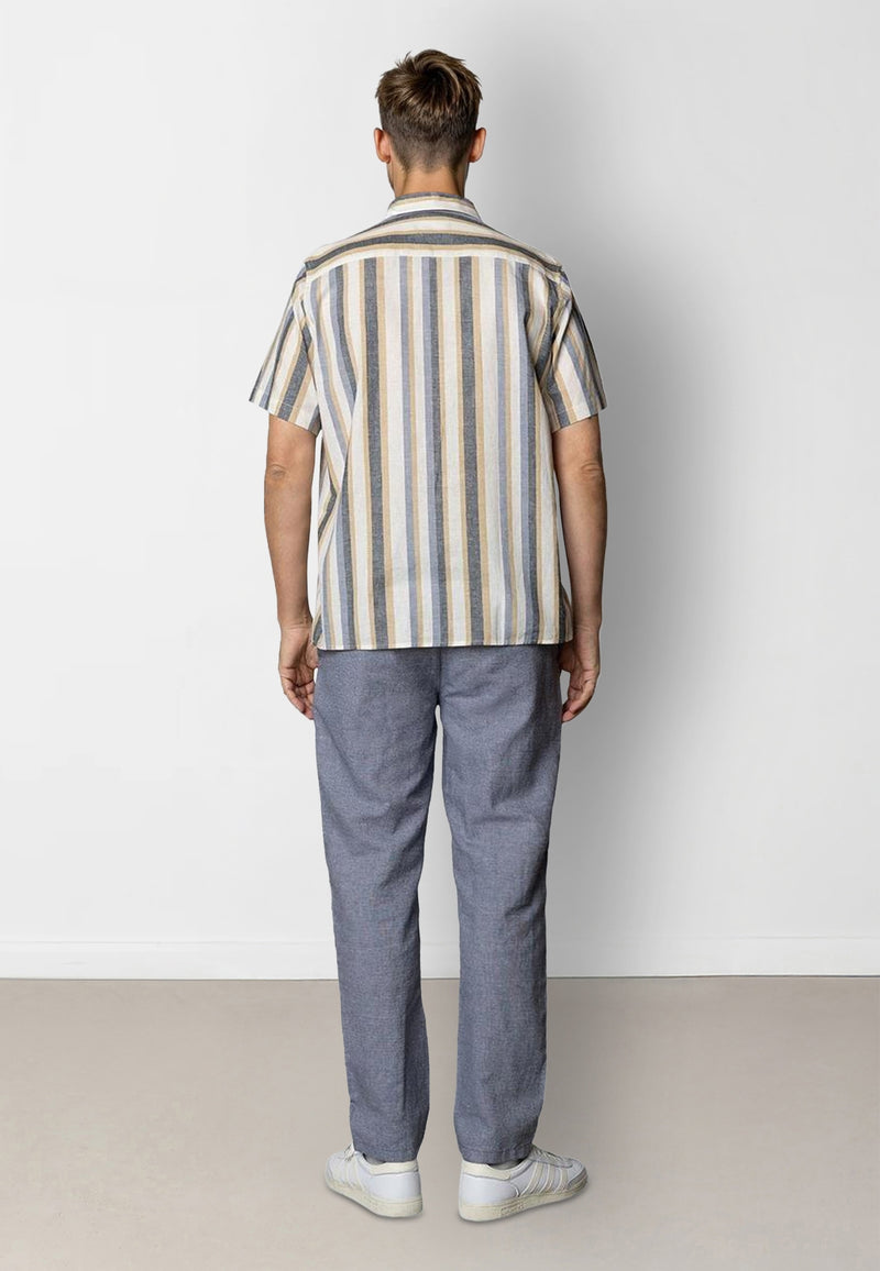 Clean Cut Copenhagen Eli S/S shirt Shirts S/S Ecru/Blue stripe