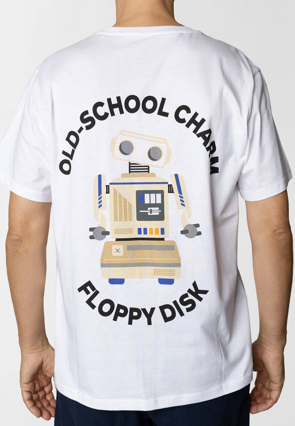 Clean Cut Copenhagen Floppy disk t-shirt T-shirts S/S White
