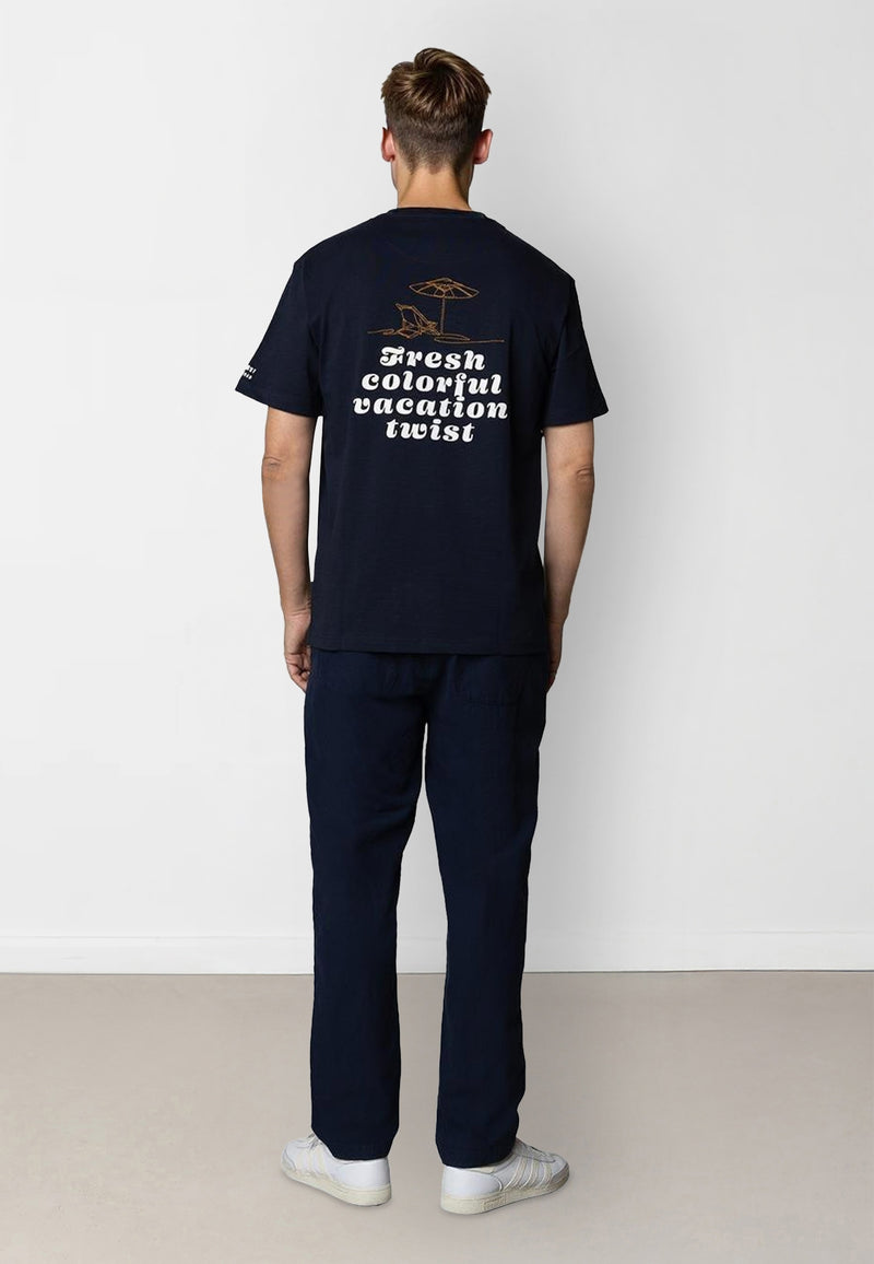 Clean Cut Copenhagen Fred organic cotton t-shirt T-shirts S/S Navy