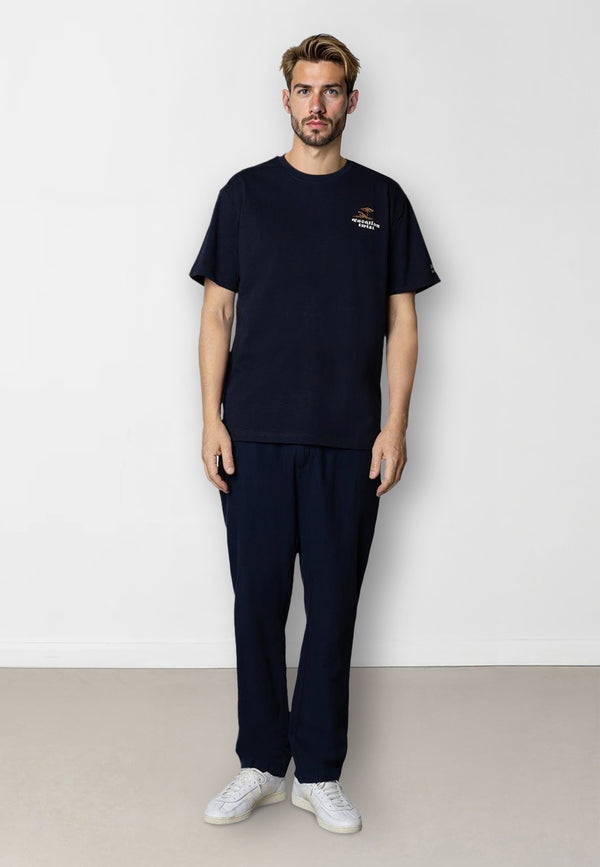 Clean Cut Copenhagen Fred organic cotton t-shirt T-shirts S/S Navy