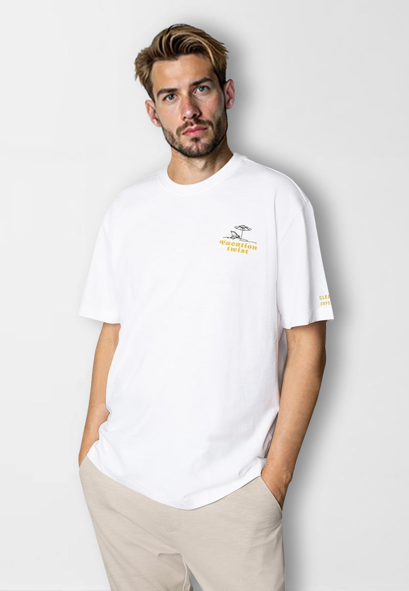 Clean Cut Copenhagen Fred organic cotton t-shirt T-shirts S/S White