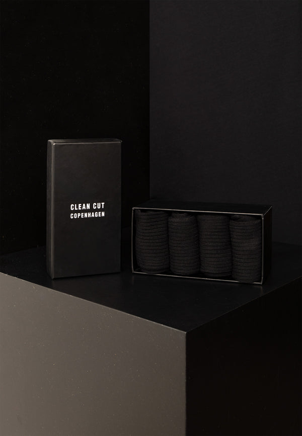 Clean Cut Copenhagen Gerry 4-pack socks box Accessories Black