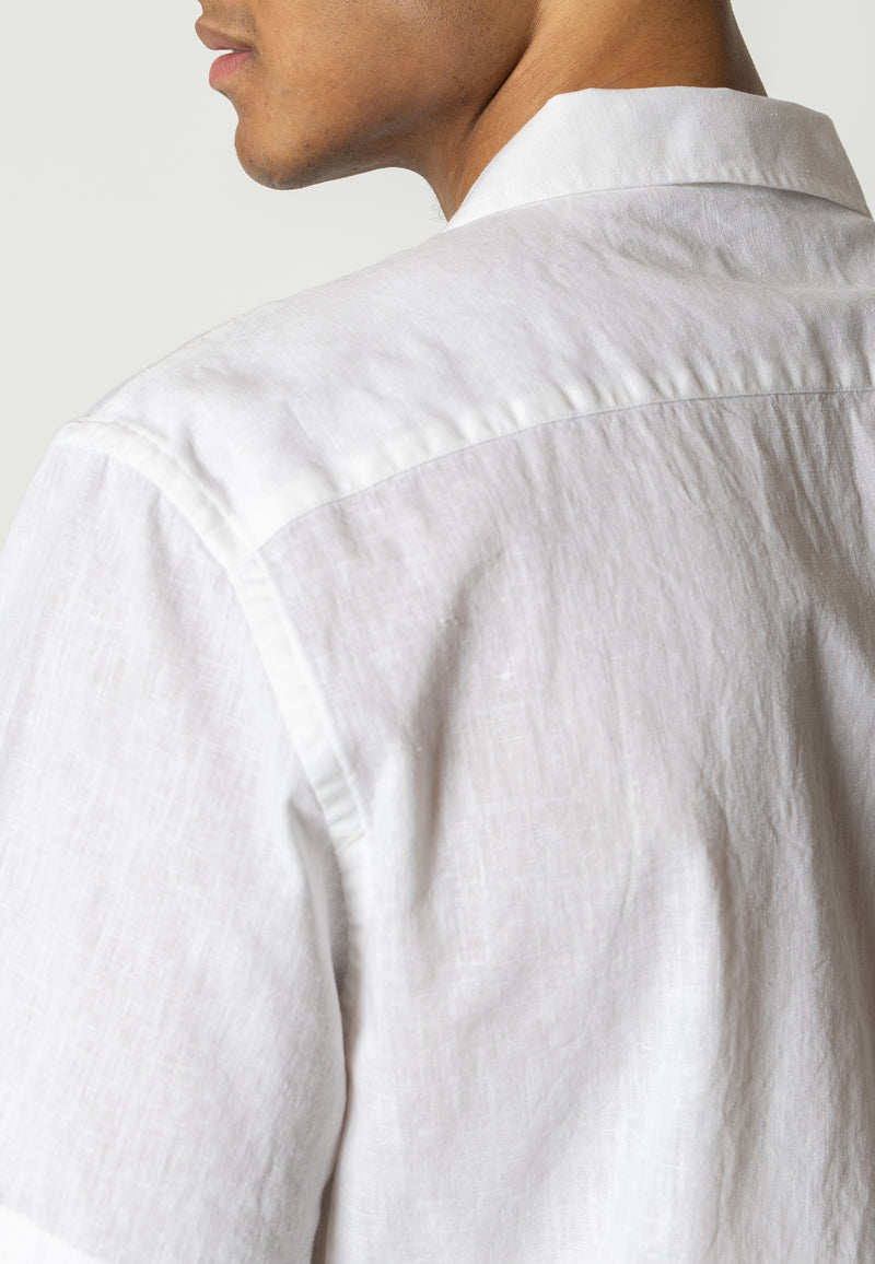 Clean Cut Copenhagen Giles cotton/linen shirt Shirts S/S White